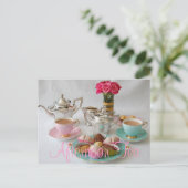 Afternoon Tea Postcard Briefkaart (Staand voorkant)