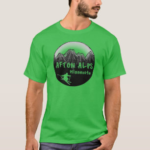 Afton Alps Minnesota skiër T-shirt