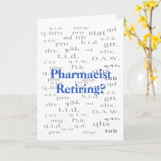 Aftredende Kaart van apotheker (Gele Bloem)