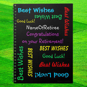 Aftreding van zwart, kleurrijk geheugenboek FUN Notitieboek