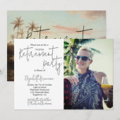 Aftredingsfotopalm strand Modern Kaart (Voorkant / Achterkant)