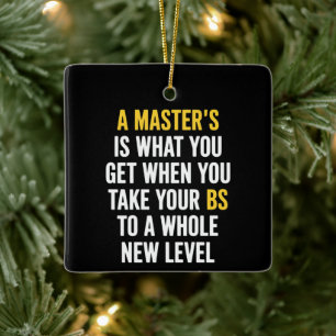 Afunnymeesterstitel afstudeerhumorcitaten keramisch ornament