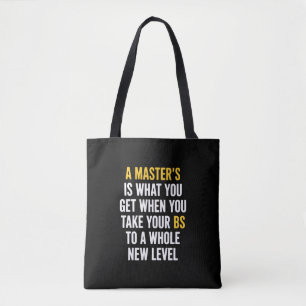 Afunte citaten voor afstuderen met een masterdiplo draagtas