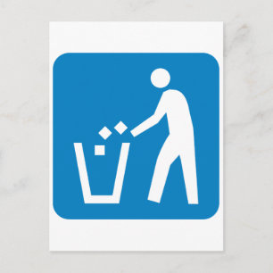 Afval/afval/wegwerp/wegmarkering weigeren briefkaart