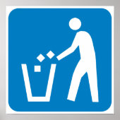 Afval/afval/wegwerp/wegmarkering weigeren poster (Voorkant)