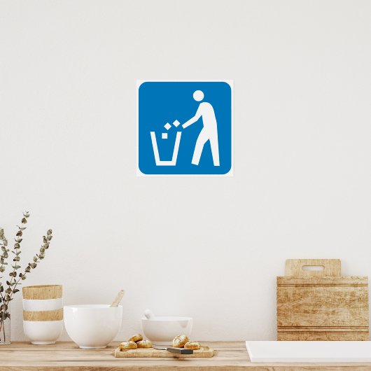 Afval/afval/wegwerp/wegmarkering weigeren poster (Keuken)
