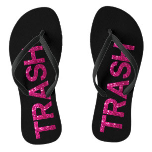Afval Heet Roze Glitter Teenslippers