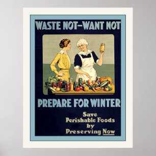 Afval niet ~ Gezocht niet ~ Eerste Wereldoorlog Poster
