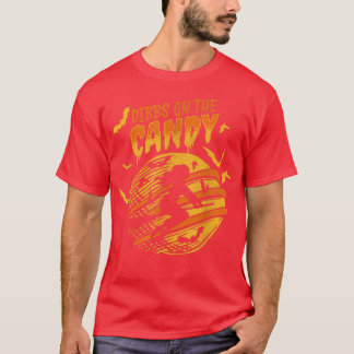 Afval op het Halloween Snoep Lazy Costume for Cand T-shirt