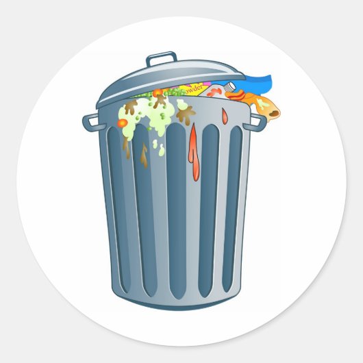 afval ronde sticker (Voorkant)