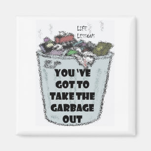 "Afval uit" Magnet Magneet