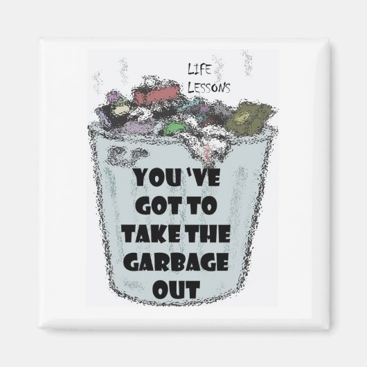 "Afval uit" Magnet Magneet (Voorkant)