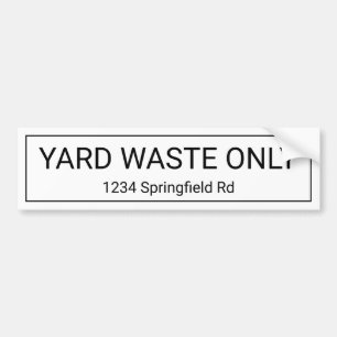 Afval van de werf kan Sticker van het etiket aanpa