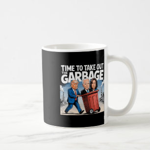 Afval voor Trump 2024 Grappige tijd om kleding uit Koffiemok