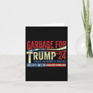 Afval voor Trump 2024 Grappige Trump-supporter Kaart