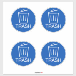 Afvalbakken binnen & buiten sticker