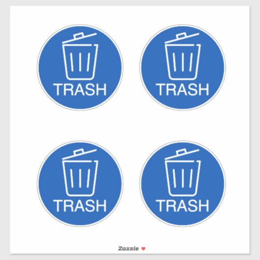 Afvalbakken binnen & buiten sticker (Vel)