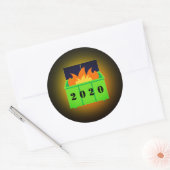  afvalbrand 2020 ronde sticker (Envelop)