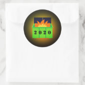  afvalbrand 2020 ronde sticker (Tas)