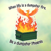 Afvalcontainer Phoenix venster sticker (Vel 3)