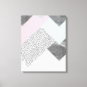 Afvalgeworpen ontwerp voor gebotte betontrommel canvas afdruk