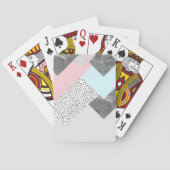 Afvalgeworpen ontwerp voor gebotte betontrommel pokerkaarten (Achterkant)