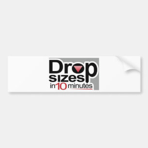 Afvalgrootte in 10 minuten bumpersticker