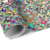 AFVALpapier voor PSYCHEDELIC Cadeaupapier (Rol Hoek)