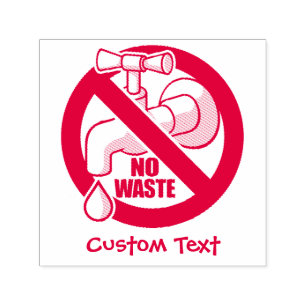 Afvalstoffen stoppen  zelfinktende stempel