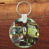 AFVALVERWIJDERING GARBAGE TRUCK Art Sleutelhanger (Voorkant)