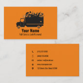  afvalverwijderingsbedrijf oranje visitekaartje (Voorkant / Achterkant)