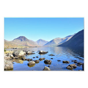 Afvalwater en de Langdales, district van het meer Foto Afdruk