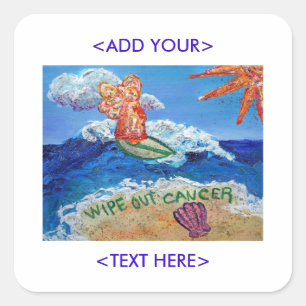 Afvoeren van kanker engel art Decale Stickers
