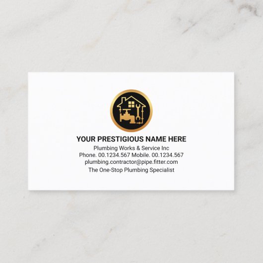 Afvoerpictogrammen Waterdruppel Visitekaartje (Achterkant)