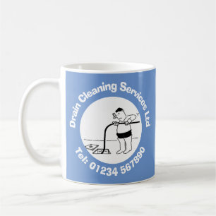 Afvoerreinigingsprogramma's voor zakelijk gebruik koffiemok