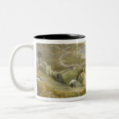 Afvoerwater uit het "District van het Engelse meer Tweekleurige Koffiemok (Links)