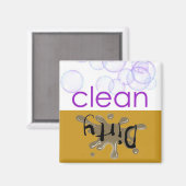 Afwasmachine - Is het schoon of vies? Magneet (Voorkant / Achterkant)