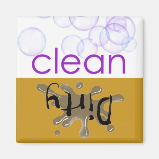 Afwasmachine - Is het schoon of vies? Magneet (Voorkant)