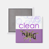 Afwasmachine - Is het schoon of vies? Magneet (Voorkant / Achterkant)