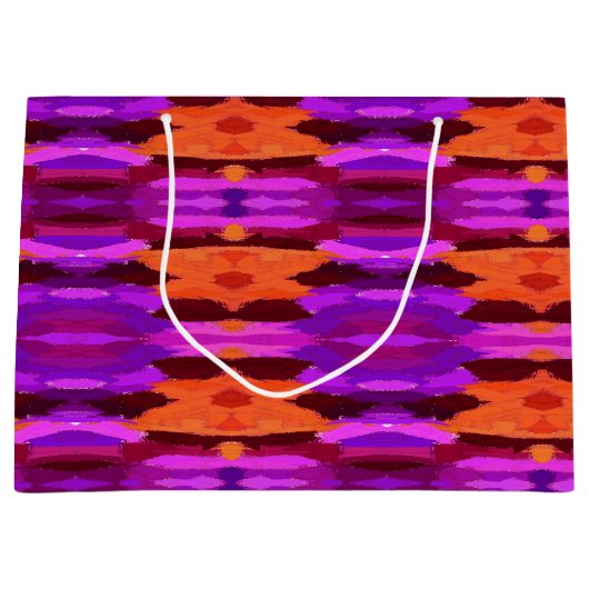 Afwerking van Paarse en Oranje cadeautas (Voorkant)