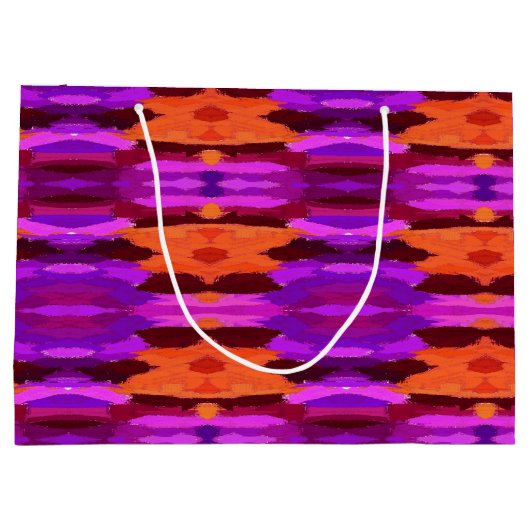 Afwerking van Paarse en Oranje cadeautas (Achterkant)