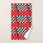Afwerking vlag rood bad handdoek (Handdoek)