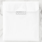 AFWEZIG RONDE STICKER (Tas)