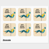 Afwezig Vierkante Sticker (Vel)