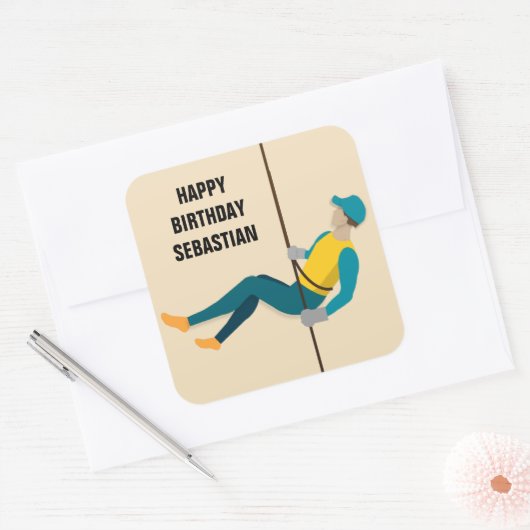 Afwezig Vierkante Sticker (Envelop)