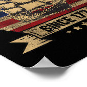 Afwijzing van Kings sinds 1776  patriottische VS Poster (Hoek)