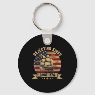 Afwijzing van Kings sinds 1776 patriottische VS Sleutelhanger