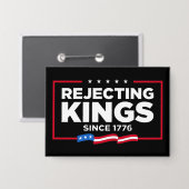 Afwijzing van koningen sinds 1776 Patriottische Vl Button (Voorkant / Achterkant)