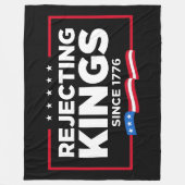 Afwijzing van koningen sinds 1776 Patriottische Vl Fleece Deken (Voorkant)