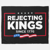 Afwijzing van koningen sinds 1776 Patriottische Vl Fleece Deken (Voorkant (Horizontaal))